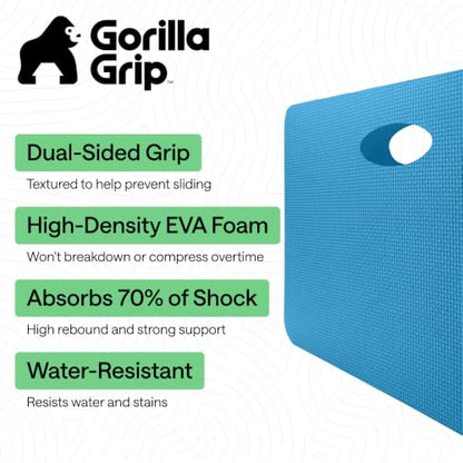 GORILLA GRIP® Extra Thick Foam Kneeling Pad for Gardening 17.5x11 True Blue - color: Blue