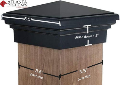 4x4 White Pyramid Post Cap Fits Standard 4x4 Pressure Treated Post (3.5" x3.5") Most Common New England Style Top for Fences, Mailboxes & Decks, by Atlanta Post Caps. Also Available in 4"x4" Actual - color: White, size: 4x4 standard (3.5")