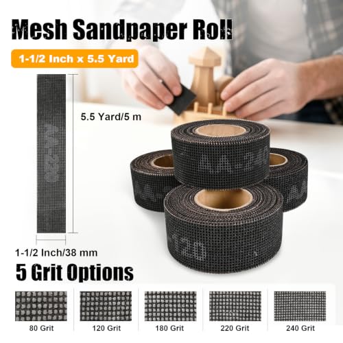 80 Grit Emery Cloth Roll for Copper Pipe Sanding 1-1/2 Inch - color: 80Grit 5-1/2yd