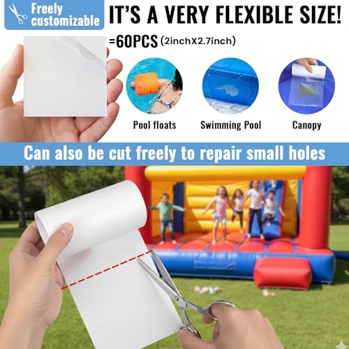 Waterproof Clear Vinyl Inflatable Repair Tape for Bounce House,Pool,Float - size: 4 in x 7 ft Roll