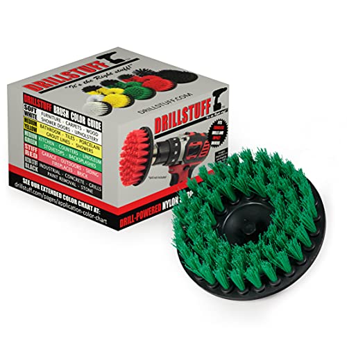Countertop Cleaning Tools - Drill Brush Stain Remover - Oven Cleaning Kit - color: Green