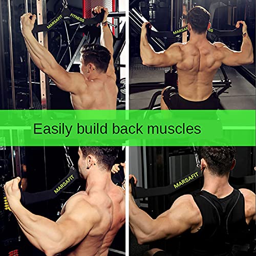 Ergonomic LAT Pull Down Bars, Back and Triceps Strength Training Equipment, LAT Pulldown Attachments, Cable Attachments for Home Gym - color: BT010