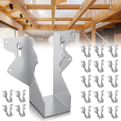 50 Pcs 2x4 Joist Hangers for Wood,18 Gauge Metal Face Mount Joist Hangers, Lu24 Joist Hangers Galvanized, Hurricane Ties for Rafter, Rafter Brackets 2x4 for Deck,Floor,Roof Overhang and Ceiling Joist - size: 50 Pcs 2x4 Joist Hanger, style: Silver