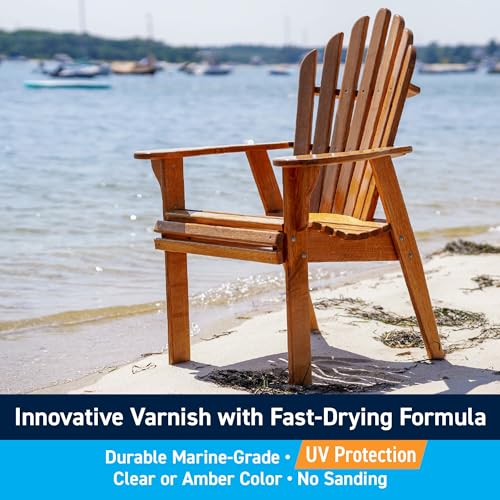 TotalBoat Halcyon Water-Based Marine Varnish for Wood - Clear Semi-Gloss Qt - color: Clear Semi-Gloss, size: Quart