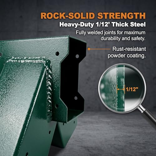 A-Frame Swing Set Bracket Kit, 2-Piece Wood Swing Hardware for Outdoor Playground, Backyard Play Set Accessories with Complete Mounting Components