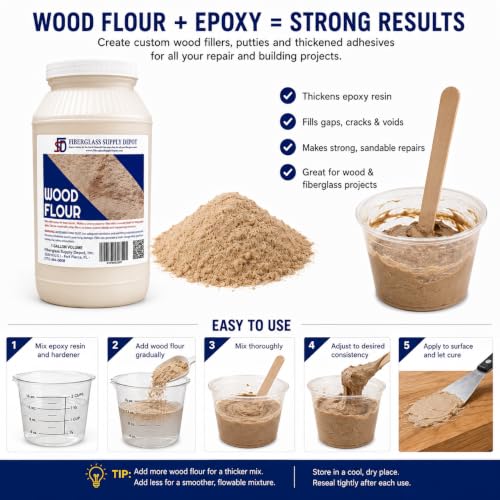 Fiberglass Supply Depot Fine Wood Flour Filler Gallon