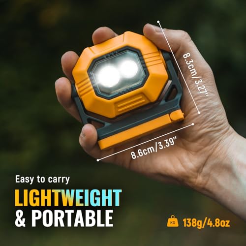 Easymaxx Rechargeable Magnetic Work Light 2 Pack, 1500LM LED Flashlight