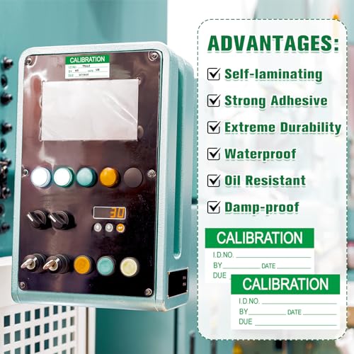 Harloon 210 Pcs Self Laminating Calibration Labels 1.5"x0.625" - size: 1.5"x0.625"