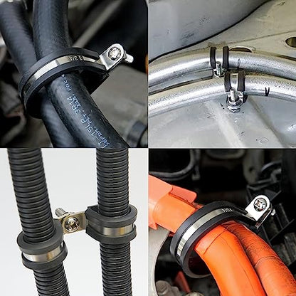 50 PCS 1-1/2 Inch Cable Clamps, 304 Stainless Steel Cable Clamps, Insulated Clamp, Hose Clamp, Pipe Clamp, Sturdy Clamp, and Wire Clamp by RTHIEAI - size: 1-1/2 Inch, style: 50 pcs