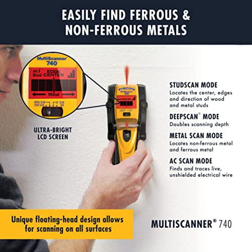Zircon MultiScanner 740 Electronic Wall Scanner with Built-In Erasable Wall Marker - style: MS 740 with Wall Marker