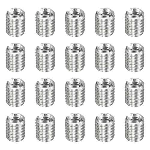 HARFINGTON 20pcs Thread Repair Inserts M5 x 0.8 Male to M3 x 0.5 Female Thread 6mm Long Stainless Steel Reducing Nuts Metric Self Tapping Sleeves Threaded Reducer Industrial Fasteners - size: M5 x 0.8 Male to M3 x 0.5 Female x 6mm