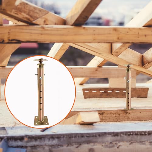 4 Pack Adjustable House Floor Jack,19.5" - 34.5" Height Range, Telescoping Jack Post for Basement Deck Leveling - size: 19.5-34.5 inch