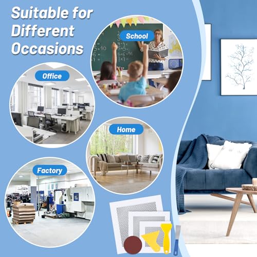 12 PCS 4/6/8 Inch Wall Repair Patch Kit, Aluminum Mesh Dry Wall Hole Repair Patch with Scraper Sandpapers Gloves Heavy Duty Wall Repair for Large Holes Quick Fixes - color: 12 PCS 4/6/8inch Wall Repair Patch Kit