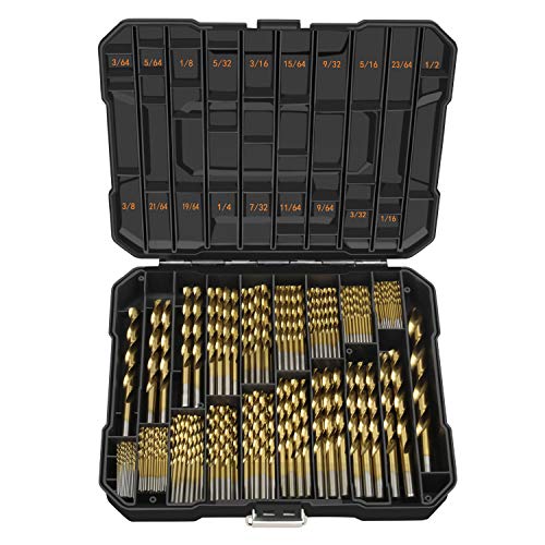 ENERTWIST 230 PCS Titanium Drill Bit Kit Set, Conventional 135° Tip - style: 230PCS(135°)