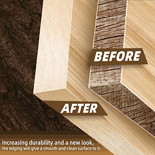 GSCIT Club Birch Edge Banding, 1/2 inch x 100ft roll of Veneer Edge Banding Preglued Flexible, Real Wood Tape Banding - color: Birch, size: 1/2"x 100ft