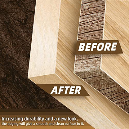 GSCIT Club Birch Edge Banding, 1/2 inch x 100ft roll of Veneer Edge Banding Preglued Flexible, Real Wood Tape Banding - color: Birch, size: 1/2"x 100ft