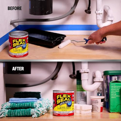 Flex Seal Liquid Rubber Sealant Coating, Waterproof, Clear, 32 oz - color: Clear, size: 32 oz