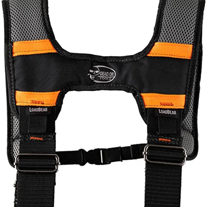Dead On Tools - 1680 Denier Poly Carpenter’s Tool Belt with Suspenders (HDP400945) , Black