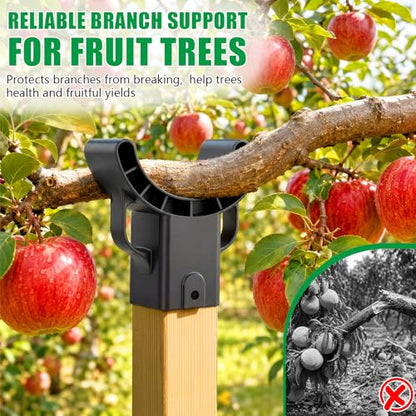 KJX 4 Pack Upgraded Tree Crutches, Fruit Tree Branch Supports - color: Black-4Pcs