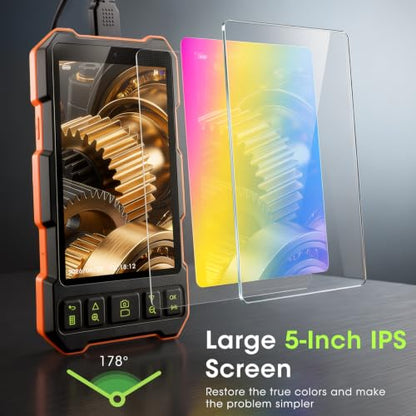 Epicmate 50FT Triple Lens Inspection Camera,5”IPS Screen Endoscope Camera - size: 5" Triple Lens-50FT