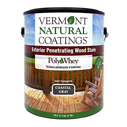 Vermont Natural Coatings PolyWhey Exterior Penetrating Stain - Coastal Gray - Gallon - color: Coastal Gray, size: Gallon
