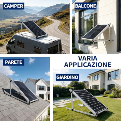 28" Solar Panel Mount Brackets Adjustable Solar Panel Tilt Mount Brackets for 50-200 Watts Solar Panel 2400Pa (Silver, 28, 1Sets) - size: 28IN 1 Set