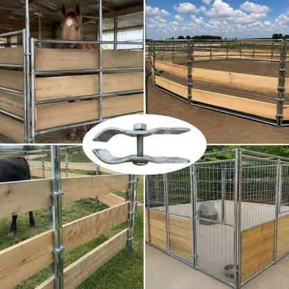 8 Pack Wood Panel Clamps, Horse Panel Clamps Fit 1-3/8" Livestock Panels