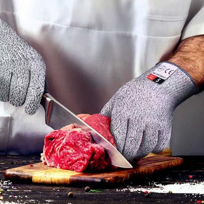 THOMEN 4 PCS (M+L) Cut Resistant Gloves Level 5 Protection for Kitchen, Upgrade Safety Anti Cutting Gloves for Meat Cutting - size: M+L, style: Original-2 Pairs