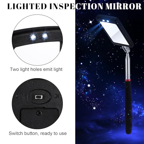 6 Pcs LED Telescoping Inspection Mirror Under Vehicle Inspection Mirror