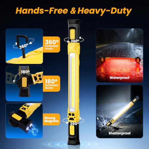 2Pack Magnetic Under Hood LED Work Light Bar with Motion Sensor