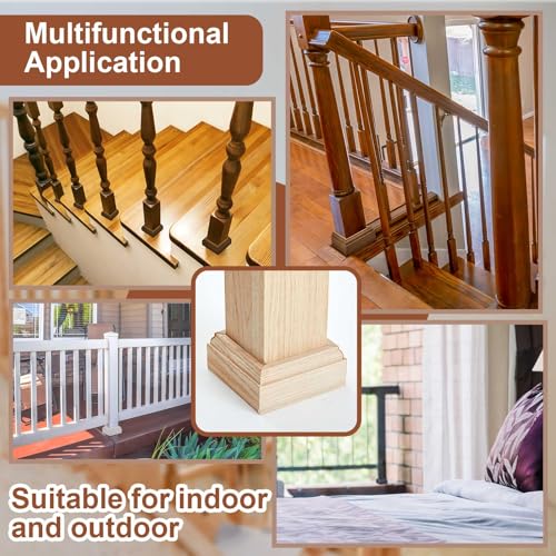 Blulu 4 Set 3" Newel Post Mounting Kit Deck Stair Floor Installation kit - size: 3 Inch