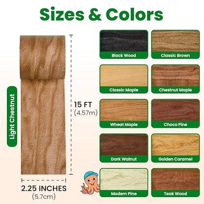 ECOHomes Wood Grain Repair Tape (Light Chestnut, 2.25 Inch x 15 Feet) - color: Light Chestnut, size: 2.25 Inch By 15 Ft