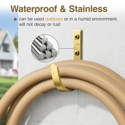 10 Pack 22LB Wall Hooks for Hanging Towel/Coat, Brushed Gold - color: Brushed Gold, size: 10 Pack