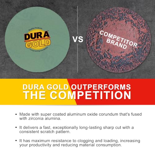 Dura-Gold Premium 5" Green Film PSA Sanding Discs - 220 Grit (Box of 50) - size: 220-Grit