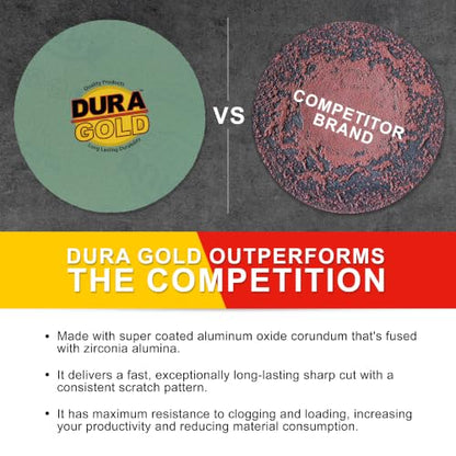 Dura-Gold Premium 5" Green Film PSA Sanding Discs - 220 Grit (Box of 50) - size: 220-Grit