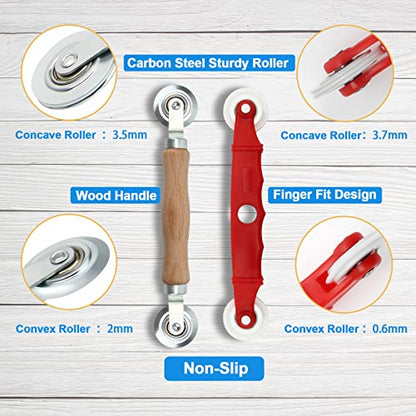Window Screen Repair Kit Mesh Screen Spline Roller Repair Tools Kit with Screen Installer Clips, Metal and Plastic Spline Fixing Tool Kit for Window Screen1