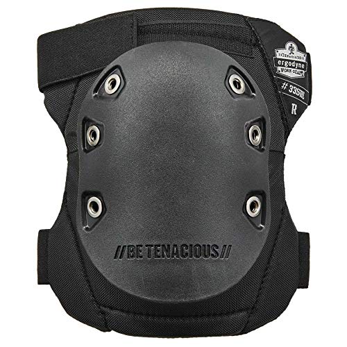 Ergodyne - 18336 ProFlex 335HL Slip Resistant Rubber Cap Knee Pads, Hook & Loop Closure Black Cap - style: Hook & Loop Closure