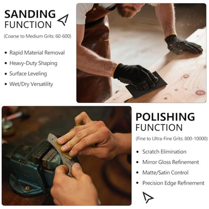 Sandpaper 1000 Grit, Wet Dry Sand Paper 9 x 3.6 Inch - size: 9 x 3-2/3 Inch, style: 1000Grit