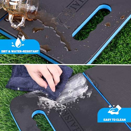 Foldable Extra Thick Kneeling pad, 1 Pack, Blue,20.4x11.8 in - color: Blue & Black