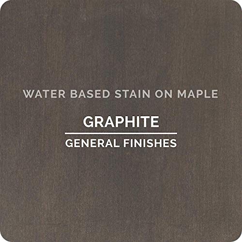 General Finishes Water Based Wood Stain, 1 Quart, Graphite - color: Graphite, size: 1 Quart