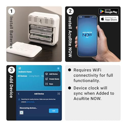 AcuRite (17017M) Smart Wi-Fi Indoor Comfort Meter for Temperature/Humidity - color: White