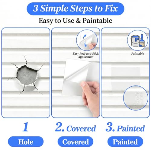 MAQIHAN 12 Pcs Vinyl Siding Repair Kit - White PVC Patch for Exterior Wall