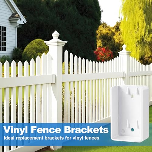 Nuanchu 10 Pcs Vinyl Fence Brackets, 2'' X 3.5'' - size: 2" x 3.5"