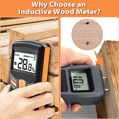 Dr.meter Pinless Wood Moisture Meter for Drywall Non-Destructive