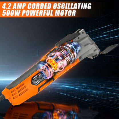 ENERTWIST 4.2 Amp Oscillating Multitool Kit with 33 PCS Saw Accessories