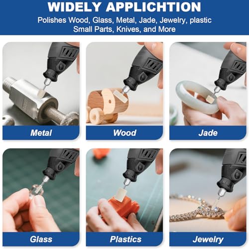 115PCS Polishing Buffing Wheels, 1/8" Shank for Dremel Tool Accessories