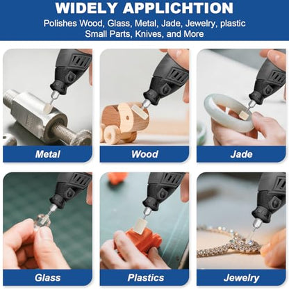115PCS Polishing Buffing Wheels, 1/8" Shank for Dremel Tool Accessories