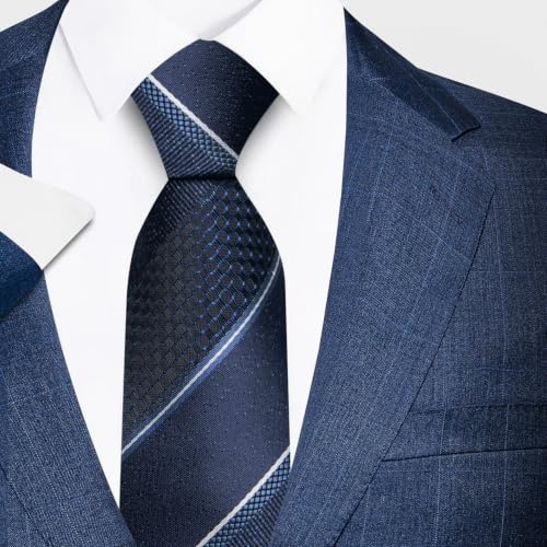 joy alice Tie For Men 6 PCS Necktie Woven Jacquard Neck Ties Set Neck Ties - color: Striped Black Blue Purple Burgundy