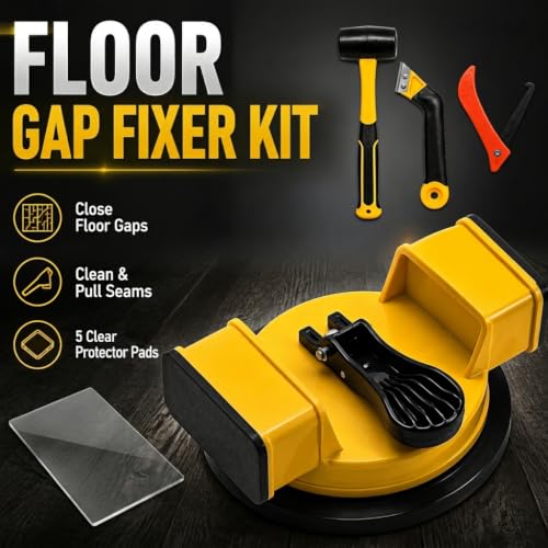 Floor Gap Fixer Tool Kit, Heavy Duty Suction Cup Laminate Flooring Tool
