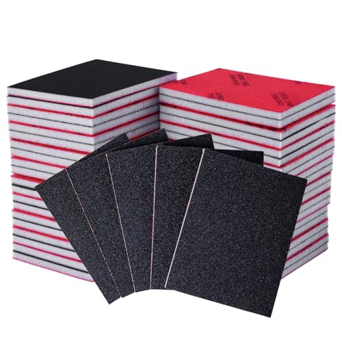 22 Pcs Sanding Sponge 800 Grit Sandpaper Assortment, Washable & Reusable Sanding Blocks for Wood, Metal, Drywall, Glazing, Wet Dry Sandpaper for Smooth Finishing - size: 800 Grit